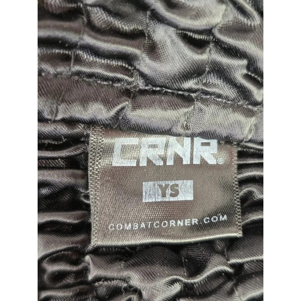 Combat Corner CRNR Boxing Shorts Black Gold Youth Sz S Muay Thai New